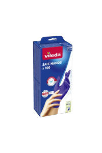 Obrázok pre VILEDA Safe Hands – nitrilové rukavice S/M 100 ks