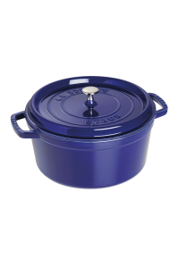 Cast iron round pot Staub 6.7 ltr, blue Obrázok pre Cast iron round pot Staub 6.7 ltr, blue