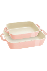STAUB COOKING Zestaw 2 półmisków prostokątnych, jasnoróżowy Obrázok pre STAUB COOKING Zestaw 2 półmisków prostokątnych, jasnoróżowy
