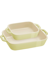 STAUB COOKING Zestaw 2 półmisków prostokątnych, jasnozielony Obrázok pre STAUB COOKING Zestaw 2 półmisków prostokątnych, jasnozielony