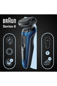 Braun Series 6 61-B1500s Planžetový holicí strojek Zastřihovač Modrá Obrázok pre Braun Series 6 61-B1500s Planžetový holicí strojek Zastřihovač Modrá