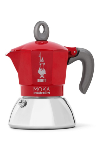Bialetti Moka induction Moka konvička 0,1 l Červená, Stříbrná Obrázok pre Bialetti Moka induction Moka konvička 0,1 l Červená, Stříbrná