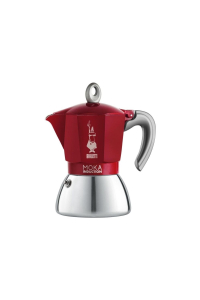 Bialetti Moka induction Moka konvička 0,1 l Červená, Stříbrná Obrázok pre Bialetti Moka induction Moka konvička 0,1 l Červená, Stříbrná