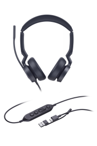 Obrázok pre Yealink UH46 Dual UC USB-C/A Sluchátka s mikrofonem Kabel Přes hlavu Kancelář / call centrum USB Type-C / USB Type-A Černá
