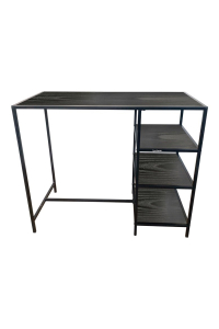 Obrázok pre BAR TABLE GABE BLACK/BLACK 100X120X60CM