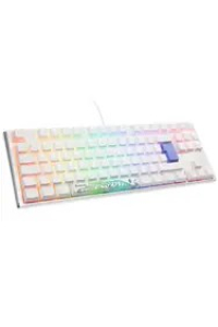 Ducky One 3 Classic Pure White TKL Gaming Tastatur RGB LED - MX-Clear klávesnice Hraní USB Německý Bílá Obrázok pre Ducky One 3 Classic Pure White TKL Gaming Tastatur RGB LED - MX-Clear klávesnice Hraní USB Německý Bílá