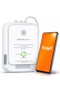 Obrázok pre Qoltec 52651 Senzor úniku zemního plynu | CH4 detektor | NG | Tuja | Wi-Fi | 85dB alarm | LED