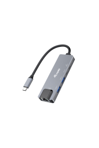 Equip 133496 dokovací stanice/replikátor portů Kabel USB 3.2 Gen 1 (3.1 Gen 1) Type-C Šedá Obrázok pre Equip 133496 dokovací stanice/replikátor portů Kabel USB 3.2 Gen 1 (3.1 Gen 1) Type-C Šedá