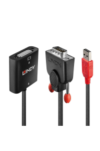 Obrázok pre Lindy 38184 adaptér k video kabelům 0,2 m DVI-D VGA (D-Sub) + USB Černá, Oranžová