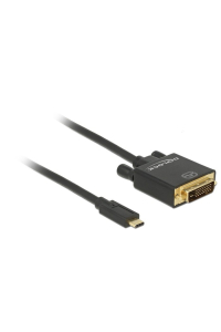 DeLOCK 2m, USB-C/DVI 24+1 USB grafický adaptér 3840 x 2160 px Černá Obrázok pre DeLOCK 2m, USB-C/DVI 24+1 USB grafický adaptér 3840 x 2160 px Černá