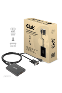 CLUB3D CAC-1720 adaptér k video kabelům 0,6 m HDMI Typ A (standardní) VGA (D-Sub) + USB Černá Obrázok pre CLUB3D CAC-1720 adaptér k video kabelům 0,6 m HDMI Typ A (standardní) VGA (D-Sub) + USB Černá