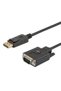 Savio Cl-203 1,8 m DisplayPort VGA (D-Sub) Černá Obrázok pre Savio Cl-203 1,8 m DisplayPort VGA (D-Sub) Černá