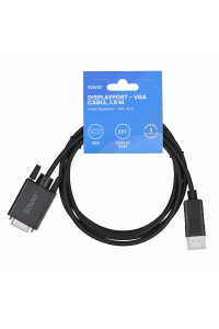 Savio Cl-203 1,8 m DisplayPort VGA (D-Sub) Černá Obrázok pre Savio Cl-203 1,8 m DisplayPort VGA (D-Sub) Černá