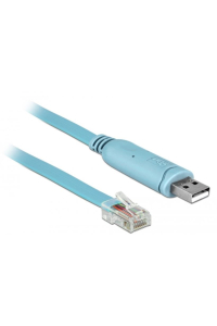 DeLOCK Adaptér USB 2.0 Typ-A samec > 1 x Serial RS-232 RJ45 samec 2,0 m modrý Obrázok pre DeLOCK Adaptér USB 2.0 Typ-A samec > 1 x Serial RS-232 RJ45 samec 2,0 m modrý