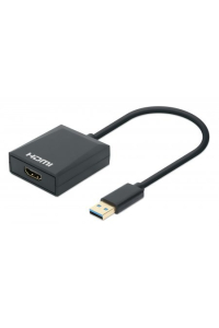 Manhattan 153690 USB grafický adaptér Černá Obrázok pre Manhattan 153690 USB grafický adaptér Černá