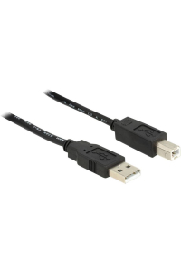 DeLOCK 20m, USB2.0-A - USB2.0-B USB kabel USB A USB B Černá Obrázok pre DeLOCK 20m, USB2.0-A - USB2.0-B USB kabel USB A USB B Černá