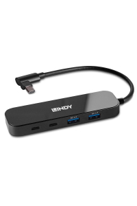 Lindy 43334 rozbočovač rozhraní USB 3.2 Gen 2 (3.1 Gen 2) Type-C 10000 Mbit/s Černá Obrázok pre Lindy 43334 rozbočovač rozhraní USB 3.2 Gen 2 (3.1 Gen 2) Type-C 10000 Mbit/s Černá
