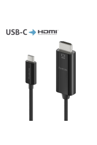 PureLink IS2201-010 adaptér k video kabelům 1 m USB typu C HDMI Černá Obrázok pre PureLink IS2201-010 adaptér k video kabelům 1 m USB typu C HDMI Černá