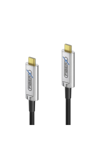 Obrázok pre FiberX FX-I600-005 USB kabel USB 3.2 Gen 1 (3.1 Gen 1) 5 m USB C 10 Gbit/s 4,5 W Černá, Stříbrná