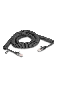 Obrázok pre DeLOCK Vinutý kabel rozhraní RJ45, ze zástrčky na zástrčku, Cat.5e, 3 m, černý