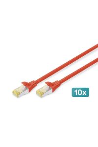 Digitus DK-1644-A-030-R-10 síťový kabel Červená 3 m Cat6a S/FTP (S-STP) Obrázok pre Digitus DK-1644-A-030-R-10 síťový kabel Červená 3 m Cat6a S/FTP (S-STP)
