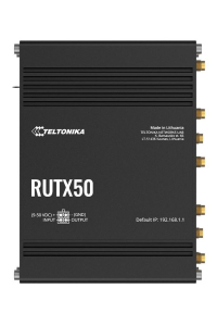 Teltonika RUTX50 bezdrátový router Gigabit Ethernet Dvoupásmový (2,4 GHz / 5 GHz) 5G Černá Obrázok pre Teltonika RUTX50 bezdrátový router Gigabit Ethernet Dvoupásmový (2,4 GHz / 5 GHz) 5G Černá