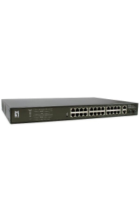 Obrázok pre LevelOne GEP-2821 síťový přepínač Nespravované Gigabit Ethernet (10/100/1000) Podpora napájení po Ethernetu (PoE) 1U Černá