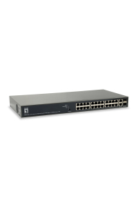 LevelOne GEP-2651 síťový přepínač Řízený L3 Gigabit Ethernet (10/100/1000) Podpora napájení po Ethernetu (PoE) Černá Obrázok pre LevelOne GEP-2651 síťový přepínač Řízený L3 Gigabit Ethernet (10/100/1000) Podpora napájení po Ethernetu (PoE) Černá