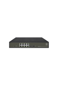 Obrázok pre LevelOne GES-2110P síťový přepínač Řízený L2 Gigabit Ethernet (10/100/1000) Podpora napájení po Ethernetu (PoE) Černá