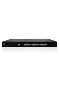 Obrázok pre LevelOne GEP-2861 síťový přepínač Řízený L2 Gigabit Ethernet (10/100/1000) Podpora napájení po Ethernetu (PoE) 1U Černá
