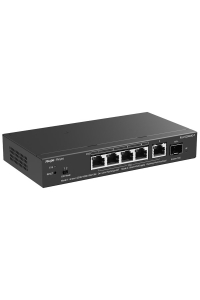 Ruijie Networks RG-ES206MG-P síťový přepínač Řízený L2 2.5G Ethernet (100/1000/2500) Podpora napájení po Ethernetu (PoE) Stolní/nástěnná montáž Černá Obrázok pre Ruijie Networks RG-ES206MG-P síťový přepínač Řízený L2 2.5G Ethernet (100/1000/2500) Podpora napájení po Ethernetu (PoE) Stolní/nástěnná montáž Černá