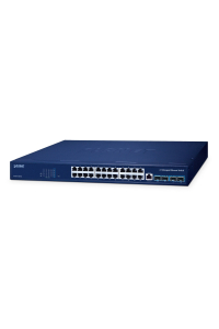 Obrázok pre PLANET Layer 3 24-Port 10/100/1000T Řízený L3 Gigabit Ethernet (10/100/1000) Podpora napájení po Ethernetu (PoE) Modrá