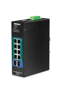 Obrázok pre Trendnet TI-PG102I síťový přepínač Řízený L2 Gigabit Ethernet (10/100/1000) Podpora napájení po Ethernetu (PoE) Černá