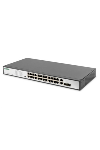 Digitus DN-95343 síťový přepínač Nespravované Fast Ethernet (10/100) Podpora napájení po Ethernetu (PoE) 1U Černá, Stříbrná Obrázok pre Digitus DN-95343 síťový přepínač Nespravované Fast Ethernet (10/100) Podpora napájení po Ethernetu (PoE) 1U Černá, Stříbrná