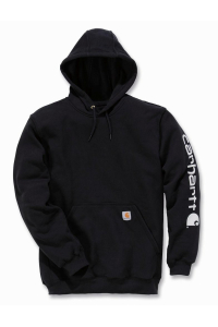 Carhartt Mid Signature Sleeve Logo Black Sweatshir Obrázok pre Carhartt Mid Signature Sleeve Logo Black Sweatshir