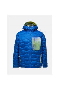 Kurtka puchowa męska PEAK PERFORMANCE M Helium Aop Utility Down Hood kolor niebieski - M Obrázok pre Kurtka puchowa męska PEAK PERFORMANCE M Helium Aop Utility Down Hood kolor niebieski - M