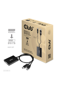 CLUB3D CAC-1010-A adaptér k video kabelům 0,6 m DisplayPort DVI-D + USB Černá Obrázok pre CLUB3D CAC-1010-A adaptér k video kabelům 0,6 m DisplayPort DVI-D + USB Černá