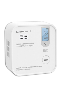 Qoltec 52577 Bezdrátový senzor oxidu uhelnatého (CO) s baterií | životnost senzoru 10 let | alarm 85 dB | LED Obrázok pre Qoltec 52577 Bezdrátový senzor oxidu uhelnatého (CO) s baterií | životnost senzoru 10 let | alarm 85 dB | LED