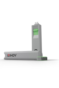 Obrázok pre Lindy 40426 blokátor portů Blokátor portu + klíč USB typu C Zelená 5 kusů