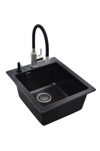 SINK SIMPLEXSQS100+MIXER+DISP BLACK Obrázok pre SINK SIMPLEXSQS100+MIXER+DISP BLACK