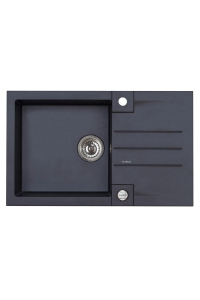 SINK WITH A SIPHON (ROCK 130 91 BLACK Obrázok pre SINK WITH A SIPHON (ROCK 130 91 BLACK