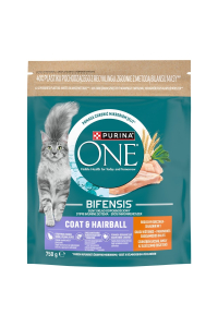 PURINA One Bifensis Coat & Hairball Rich in chicken - suché krmivo pro kočky - 750g Obrázok pre PURINA One Bifensis Coat & Hairball Rich in chicken - suché krmivo pro kočky - 750g