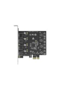 DeLOCK PCI Express x1 Karta na 4 x externí USB Typ-A samice SuperSpeed USB (USB 3.2 Gen 1) Obrázok pre DeLOCK PCI Express x1 Karta na 4 x externí USB Typ-A samice SuperSpeed USB (USB 3.2 Gen 1)