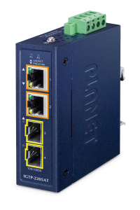 Obrázok pre PLANET IP30 Compact size 2-Port IGTP-2205AT konvertor síťové kabeláže Modrá