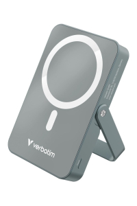 Verbatim Charge 'n' Go Magnetic Wireless Lithium-polymerová (LiPo) 10000 mAh Bezdrátové nabíjení Šedá Obrázok pre Verbatim Charge 'n' Go Magnetic Wireless Lithium-polymerová (LiPo) 10000 mAh Bezdrátové nabíjení Šedá