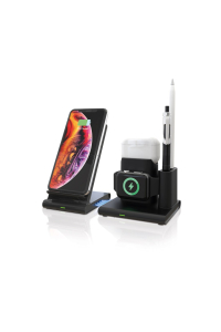 Obrázok pre RealPower ChargeAIR Connect Chytrý telefon, Chytré hodinky, Tablet Černá USB Bezdrátové nabíjení Vnitřní