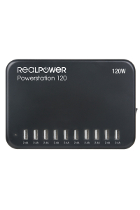 RealPower Power Station 120 Chytrý telefon, Tablet Černá AC Vnitřní Obrázok pre RealPower Power Station 120 Chytrý telefon, Tablet Černá AC Vnitřní