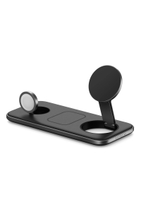Satechi Qi2 Trio Chytré hodinky, Sluchátka, Chytrý telefon Šedá USB Bezdrátové nabíjení Vnitřní Obrázok pre Satechi Qi2 Trio Chytré hodinky, Sluchátka, Chytrý telefon Šedá USB Bezdrátové nabíjení Vnitřní