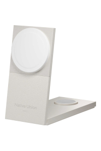 Native Union Rise 3-In-1 Qi2 Chytrý telefon Světle šedá USB Bezdrátové nabíjení Vnitřní Obrázok pre Native Union Rise 3-In-1 Qi2 Chytrý telefon Světle šedá USB Bezdrátové nabíjení Vnitřní