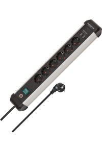 Brennenstuhl 1391030610 napájecí prodlužovačka 3 m 6 AC zásuvky / AC zásuvek Vnitřní Černá, Stříbrná Obrázok pre Brennenstuhl 1391030610 napájecí prodlužovačka 3 m 6 AC zásuvky / AC zásuvek Vnitřní Černá, Stříbrná
